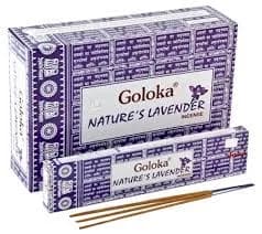Incenso Indiano Goloka Nature’s Lavender Caixa