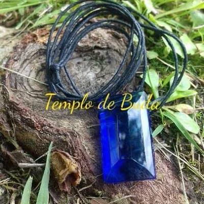Andara Pendente Facetado Azul