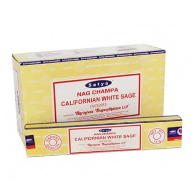 Incenso Indiano Nag Champa Californian White Sage Caixa