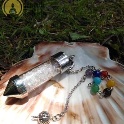 Pêndulo Quartzo Branco Chips