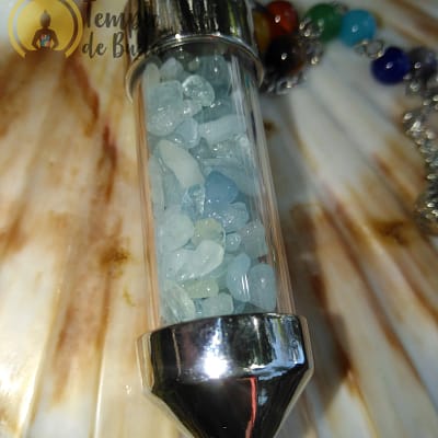 Pêndulo Água Marinha Chips