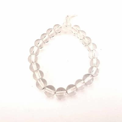 Pulseira Japa Mala Quartzo Cristal Branco