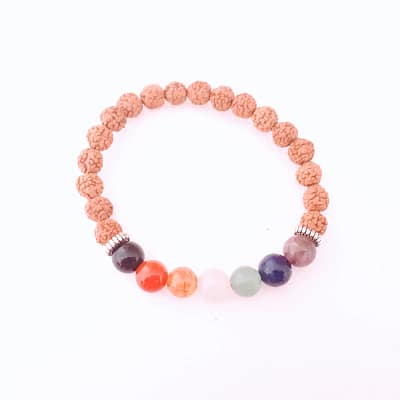 Pulseira Rudraksha com Chakras