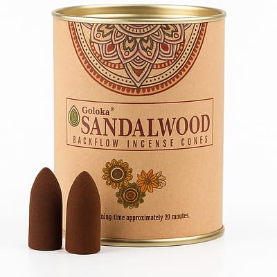 Cones Incenso Cascata Goloka Sandalo