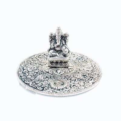 Incensário Ganesha Prateado