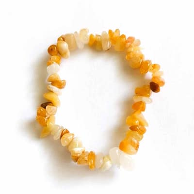 Pulseira de Calcita Amarela Chips