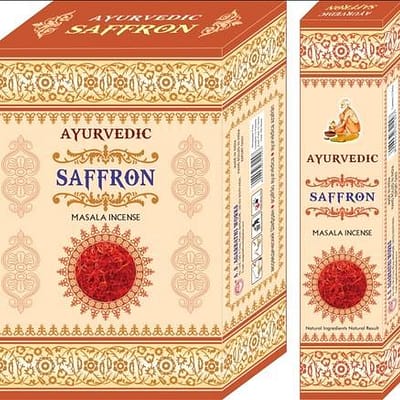 Incenso Indiano Ayurvedic Saffron Caixa