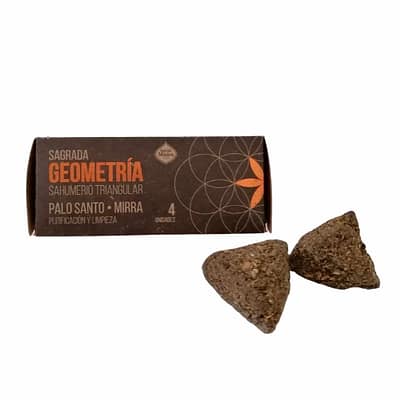 Incenso Triangular Geometria Sagrada Madre Pau Santo e Mirra