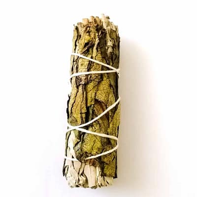 Tocha de Sálvia Branca e Erva Santa (Yerba Santa) 10cm