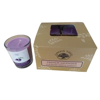 Caixa Vela Copo Perfumado Green Lavanda