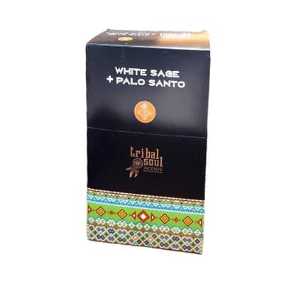 Incenso Indiano Tribal Soul Sálvia Branca e Palo Santo Caixa