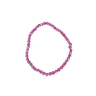 Pulseira de Rubi Facetado 4mm