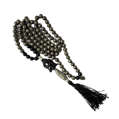 Japa Mala Pirita e Ônix 8mm