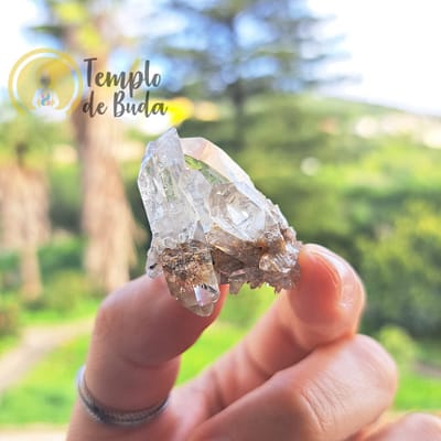 Drusa de Cristal de Quartzo Branco e Quartzo Jardim