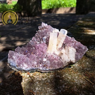 Drusa de Ametista com Cristal de Quartzo Branco 15cm (638 gr)