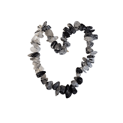 Pulseira Quartzo com Turmalina Chips