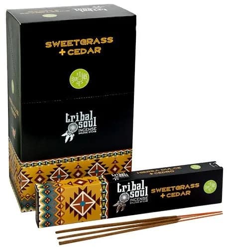 Incenso Indiano Tribal Soul SweetGrass e Cedar Caixa